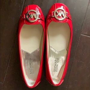 Red Michael Kors flats